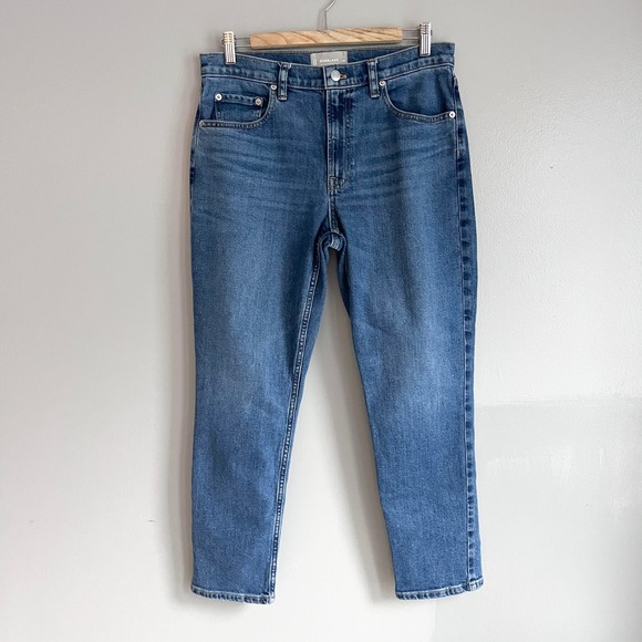 Everlane Denim - Everlane The Super Soft Relaxed Jean Blue Organic Cotton Denim Mid Rise Size 29